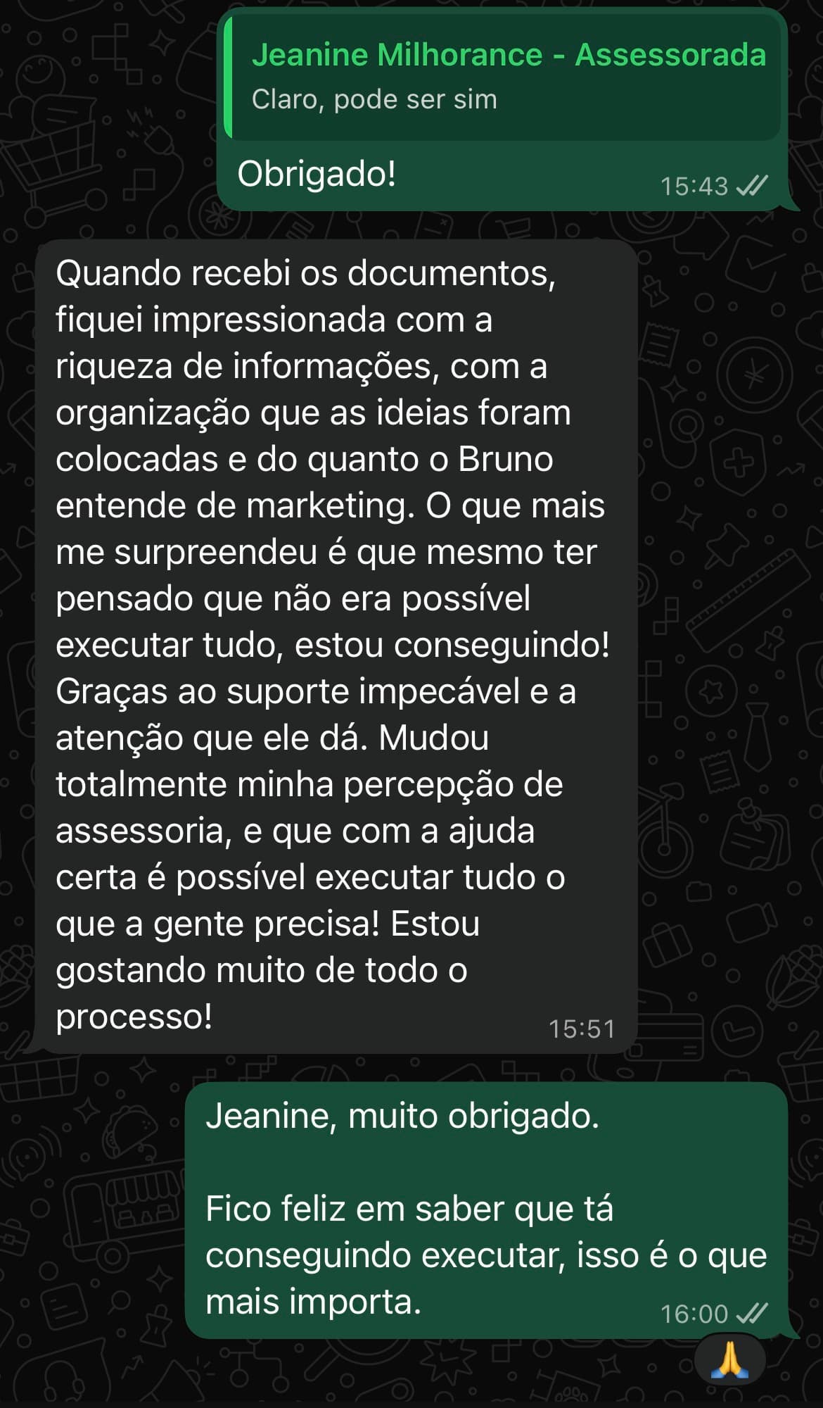 Depoimento de aluna 1